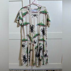 Mini Rodini beetle short sleeve dress